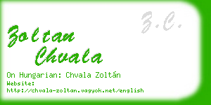 zoltan chvala business card